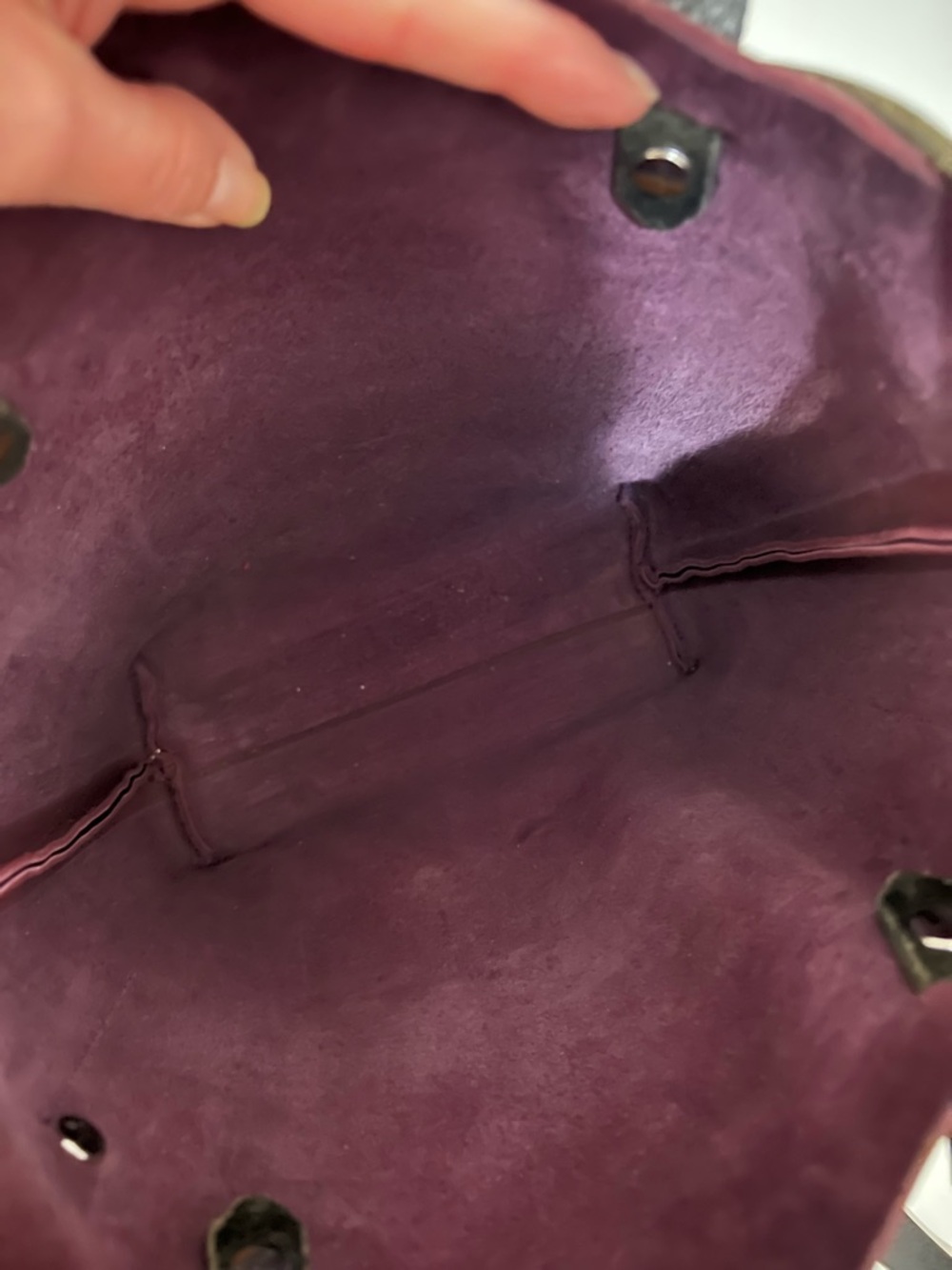 Howl Hide Purple Genuine Leather Tote Bag Purse - Picture 9 of 10